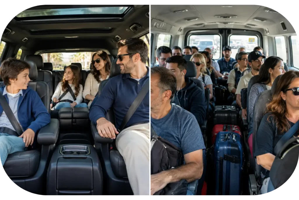 ● Private car vs shuttle from MCO to Disney World comparison