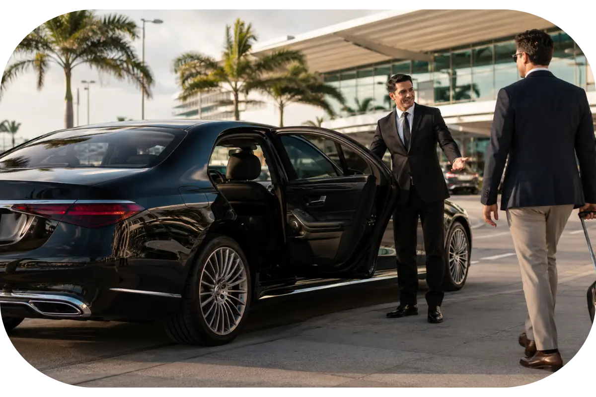 Miami car service luxury sedan for airport transfers in Miami Florida