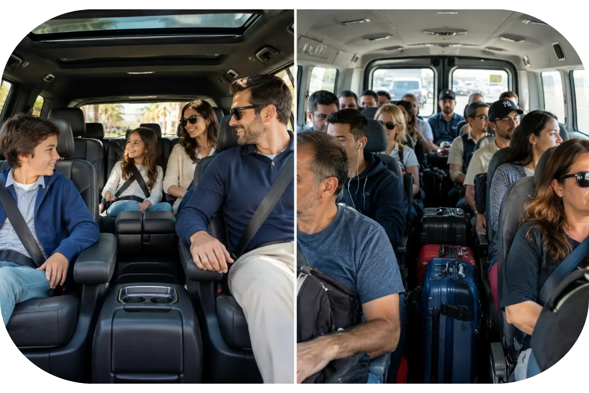 ● Private car vs shuttle from MCO to Disney World comparison